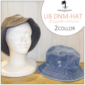 23/24 URBAN ISLAND SOCIETY アーバンアイランドソサイエティ バケハ UB DNM-HAT 帽子 ハット バケットハット デニム ヤシの木 ハワイ メ