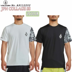 22 SS VOLCOM ボルコム 半袖ラッシュ JPN COLLAGE SS ラッシュガード ロゴ入り ルーズフィット メンズ 2022春夏 品番 A9112202 日本正規