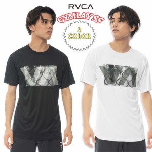 22 RVCA ルーカ 半袖ラッシュガード GYMLAY SS ラッシュ ロゴ入り メンズ マリンスポーツ サーフィン アウトドア 2022年春夏  BC041-815 