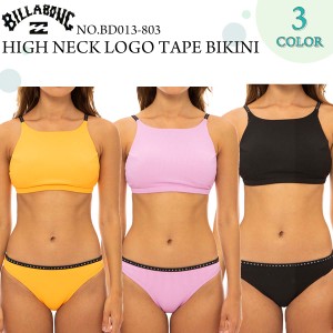 23 SS BILLABONG ビラボン 水着 HIGH NECK LOGO TAPE BIKINI 上下セット  UVカット レディース サーフィン マリンスポーツ 品番 BD013-80