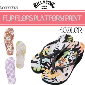 24 SS BILLABONG ビラボン 厚底サンダル FLIP FLOPS PLATFORM PRINT ビーサン フラワー チェック サーフィン マリンスポーツ レディース 