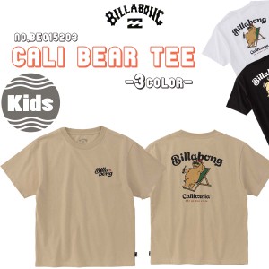 24SS BILLABONG ビラボン Tシャツ CALI BEAR 半袖 くま 親子 おそろい サーフィン マリンスポーツ キッズ ボーイズ 2024年春夏 品番 BE01