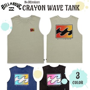 24 HS BILLABONG ビラボン タンクトップ CRAYON WAVE TANK ノースリーブ 袖なし コットン ロゴ アウトドア マリンスポーツ サーフィン メ