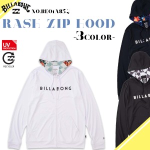 24 HS BILLABONG ビラボン ラッシュガード RASH ZIP HOOD ラッシュ ジップ フード パーカー 水着 UVカット UPF50+ チェック フラワー シ