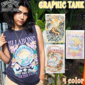 24 HS BILLABONG タンクトップ GRAPHIC TANK ノースリーブ 袖なし 天竺 ビラボン サーフィン マリンスポーツ レディース 2024年春夏 BE01