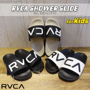 24 SS RVCA シャワーサンダル RVCA SHOWER SLIDE 子供用 サンダル スライドサンダル シャワサン スリッパ サーフィン アウトドア ロゴ キ