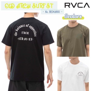 24 SS RVCA ルーカ ラッシュガード OLD ARCH SURF ST 半袖 Tシャツ トップス 水着 ロゴ サーフィン アウトドア マリンスポーツ 速乾 メン
