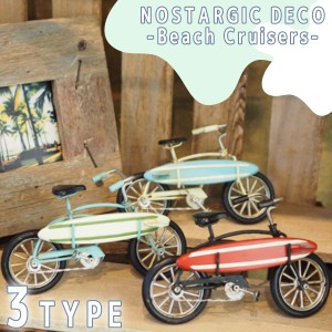 雑貨 インテリア 置物 NOSTARGIC DECO ノスタルジックデコ ビーチクルーザー 自転車 サーフボード 店舗装飾 レトロ ビンテージ クラフト 