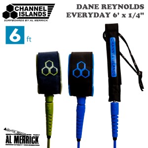 Channel Islands チャンネルアイランド アルメリック リーシュコード Dane Reynolds Everyday Leash 6' x 1/4" デーン・レイノルズ エブ