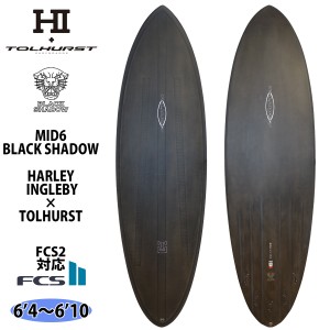 24 サンダーボルト HARLEY INGLEBY SERIES サーフボード MID6 BLACK SHADOW HARLEY INGLEBY × TOLHURST ミッド6 ハーレーイングルビー 