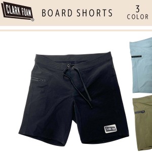 24SS CLARK FORM クラークフォーム ボードショーツ BOARD SHORTS サーフトランクス サーフパンツ 水着 吸湿速乾 UV加工 ポケット ロゴ ア