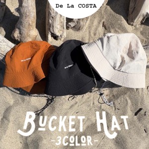 24 De La COSTA デラコスタ バケットハット BUCKET HAT 帽子 バケハ 軽量 サイズ調整可 ドローコード UVカット ナイロン マリンスポーツ 