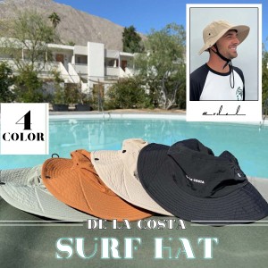 24 De La COSTA デラコスタ サーフハット SURF HAT 帽子 ナイロン UVカット ストラップ あご紐 マリンスポーツ サーフィン アウトドア ユ