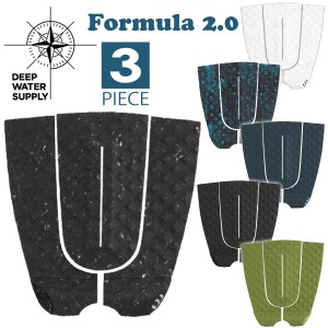 DEEP WATER SUPPLY ディープウォーターサプライ デッキパッド Formula 2.0 フォーミュラ 3ピース デッキパッチ トラクションパッド サー