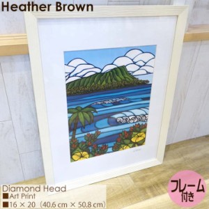 Heather Brown Art Japan ヘザーブラウン Diamond Head Art Print MATTED PRINTS マットプリント アートプリント フレーム付き シングル