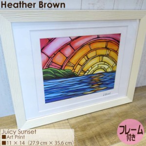 Heather Brown Art Japan ヘザーブラウン Juicy Sunset Art Print MATTED PRINTS マットプリント アートプリント フレーム付き ダブルマ