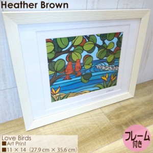 Heather Brown Art Japan ヘザーブラウン Love Birds Art Print MATTED PRINTS マットプリント アートプリント フレーム付き ダブルマッ