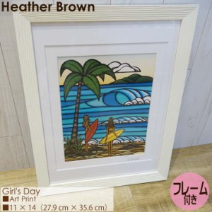 Heather Brown Art Japan ヘザーブラウン Girls Day Art Print MATTED PRINTS マットプリント アートプリント フレーム付き ダブルマット