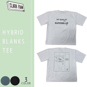 24SS CLARK FOAM クラークフォーム 半袖ラッシュガード HYBRID BLANKS TEE Tシャツ ハイブリット ブランク 日焼け防止 擦れ防止 伸縮 速