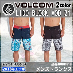 VOLCOM ボルコム トランクス 水着 メンズ LIDO BLOCK MOD 21 レングス21インチ 2018年春夏モデル 品番 A0811818 日本正規品