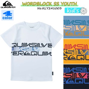 24 SS QUIKSILVER クイックシルバー キッズ用 ラッシュガード WORDBLOCK SS YOUTH 半袖 Tシャツ 水着 子供用 2024年春夏 品番 KLY241003 