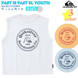 24 SS QUIKSILVER クイックシルバー キッズ ラッシュガード FAST IS FAST SL YOUTH タンクトップ ノースリーブ 水着 子供用 2024年春夏 