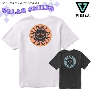 24 VISSLA ヴィスラ Tシャツ SOLAR SMILES トップス 半袖 Tシャツ 太陽 スマイル オーガニックコットン 海 サーフィン ビスラ メンズ 202