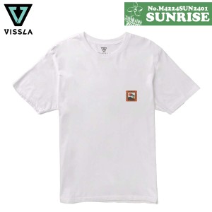 24 VISSLA ヴィスラ Tシャツ SUNRISE トップス 半袖 ティーシャツ ヤシの木 パームツリー オーガニックコットン 海 サーフィン ビスラ メ