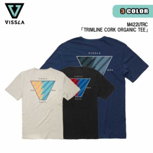 21 22 FALL VISSLA ヴィスラ Tシャツ TRIMLINE CORK ORGANIC TEE 半袖 30シングル レギュラーフィット オーガニックコットン スクリーン