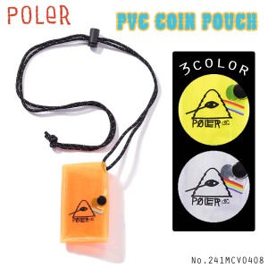 24 POLeR ポーラー コインポーチ PVC COIN POUCH 小銭入れ ネックレス 首掛け クリア 透明 おしゃれ かわいい 小物入れ アクセサリー ビ