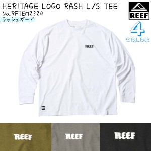 24 REEF リーフ ラッシュガード HERITAGE LOGO RASH L/S TEE Tシャツ 長袖 ロンT サーフィン 水着 トップス 吸水 速乾 軽量 メンズ 2024