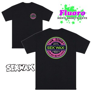 SEXWAX セックスワックス Tシャツ Fluoro Mens Regular Short Sleeve Tees 半袖 トップス サークルロゴ 黒 ブラック メンズ ユニセックス