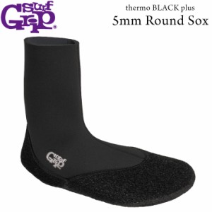 22-23 Surf Grip サーフグリップ thermo BLACK plus 5mm Round Sox サーフブーツ サーフィン冬用ブーツ ユニセックス 伸長発熱 2022 2023