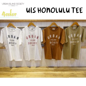 23 URBAN ISLAND SOCIETY アーバンアイランドソサイエティ Tシャツ UIS HONOLULU TEE トップス 半袖 Ｔシャツ ロゴ ハワイ メンズ ユニセ