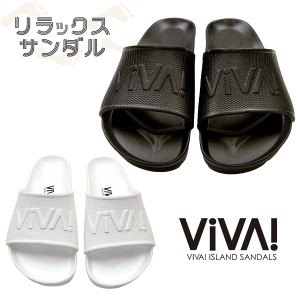 VIVA! ISLAND ビバアイランド シャワーサンダル リラックスサンダル シャワサン スリッパ ロゴ 軽量 一体成型 EVA素材 耐久 耐水 メンズ 