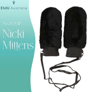 EMU Australia エミュー オーストラリア ミトングローブ Nicki Mittens 手袋 スキン ひも付き 取り外し可能 防寒 吸湿 プレゼント ギフト