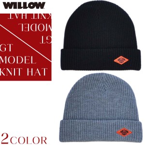 23/24 WILLOW ウィロー ニット帽 GTモデル ビーニー 帽子 小物 ロゴ入り ワッペン スキー スノボ スノーボード ウィンタースポーツ メン