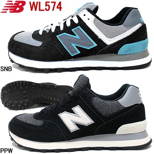 ニューバランス 574 New Balance WL574 SNB/PPW 靴 レディース靴 スニーカー ニューバランス クラシック シューズ おしゃれ ブラック 黒 