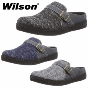 ウィルソン Wilson 2206 クロッグ サンダル メンズ 黒 紺 ブラック ネイビー グレー ベルト 軽量 履きやすい かかとなし つっかけ オフィ