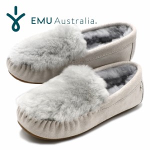 EMU Australia エミュ モカシン W11996 Cairns Reverse Metallic スリッポン シープスキン ファー ムートン ファー ボア フラットシュー
