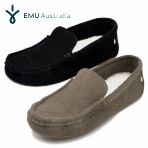 EMU Australia エミュ モカシン W13035 Odessa 2.0 スリッポン シープスキン ファー ムートン ファー ボア フラットシューズ 