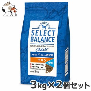 ☆2個セット ベッツ・チョイス セレクトバランス アダルト チキン中粒 3kg×2個セット