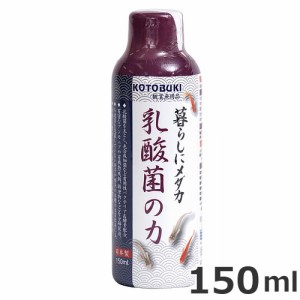 コトブキ 暮らしにメダカ　乳酸菌の力 150ml メダカ用 屋内・屋外飼育用 バクテリア剤