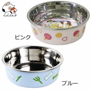 ドギーマン ごはんにゃわん ピンク/ブルー 犬用食器