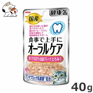 ★【今月のお買い得商品】アイシア 健康缶パウチオーラルケアまぐろフレークとろみタイプ 40g