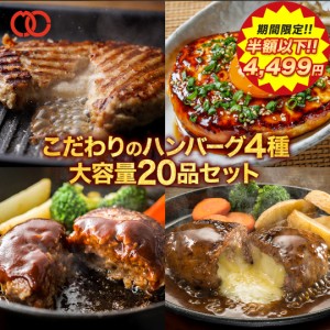 【 期間限定!! 55％OFFで4,499円!!】[ 大人気！  6月上旬より順次発送！ ]   ハンバーグ 福袋 【チーズインハンバーグ 8枚 プレーンハン