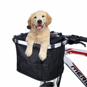 自転車カゴ バスケット ペットカゴ 犬用 お買物 折り畳み自転車用 折り畳み式