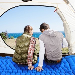 マットレス キャンプ マット ベッド スリーピングパッド 超軽量 ポータブル 屋外 枕あり 2人用