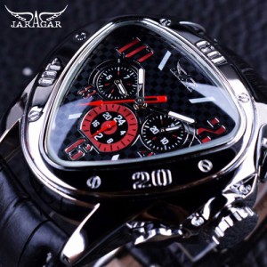 腕時計 メンズ 機械式 自動巻 革バンド JARAGAR GMT951 