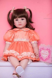 リボーンドール リアル 赤ちゃん人形 トドラードール ベビードール 二つ結び 55cm 高級 プリンセスドール かわいい 女の子 